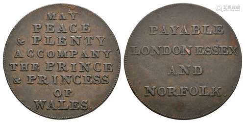 British Tokens - 18th Century - Middlesex - 'Peace & Plenty' Token Halfpenny