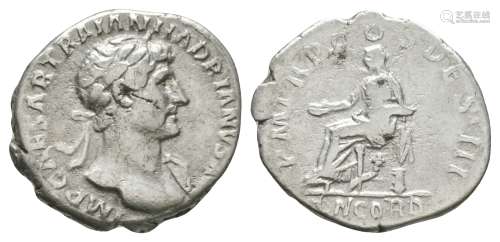 Ancient Roman Imperial Coins - Hadrian - Concordia Denarius