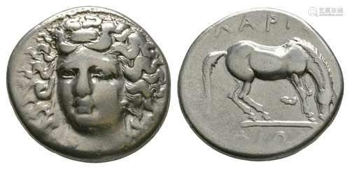 Ancient Greek Coins - Thessaly - Larissa - Horse Grazing Drachm