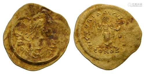 Ancient Byzantine Coins - Justin I - Gold Victory Tremissis
