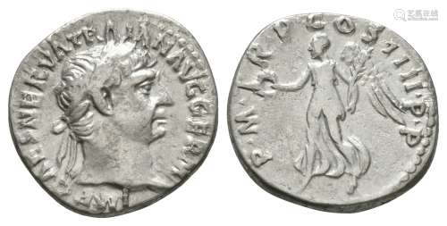Ancient Roman Imperial Coins - Trajan - Victory Denarius