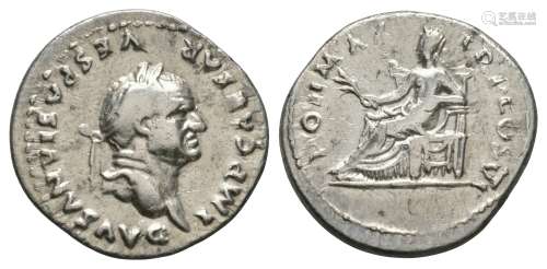 Ancient Roman Imperial Coins - Vespasian - Pax Denarius