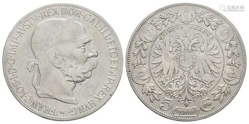 World Coins - Austria - Franz Joseph I - 1900 - 5 Corona