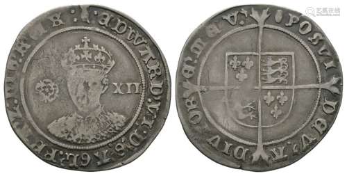 English Tudor Coins - Edward VI - Fine Shilling