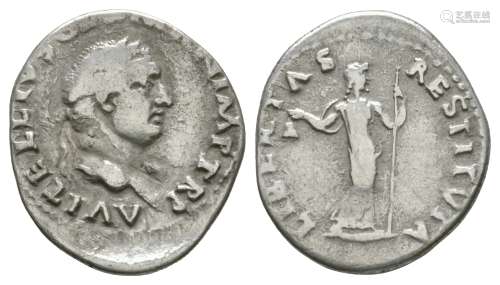 Ancient Roman Imperial Coins - Vitellius - Libertas Denarius