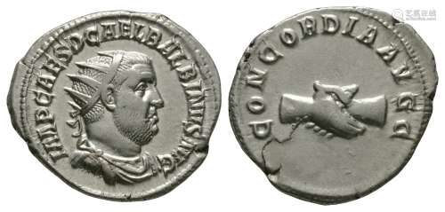 Ancient Roman Imperial Coins - Balbinus - Clasped Hands Antoninianus
