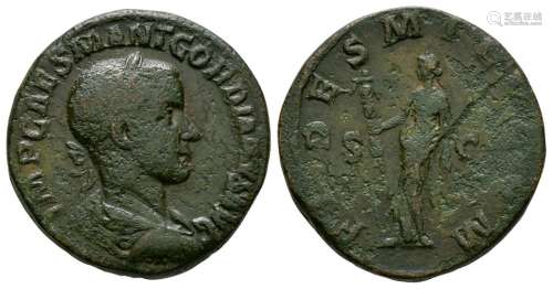 Ancient Roman Imperial Coins - Gordian III - Fides Militum Sestertius