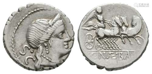Ancient Roman Republican Coins - C Naevius Balbinus - Victory in Triga Denarius Serratus