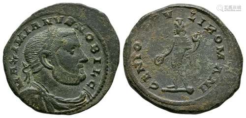 Ancient Roman Imperial Coins - Galerius Maximian - London - Genius Follis