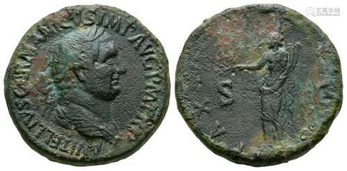 Ancient Roman Imperial Coins - Vitellius - Pax Sestertius