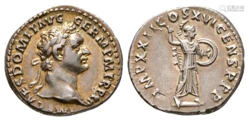 Ancient Roman Imperial Coins - Domitian - Minerva Denarius