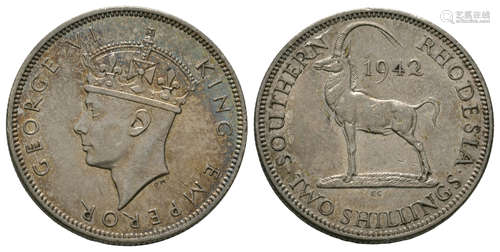 World Coins - Southern Rhodesia - 1942 - 2 Shillings