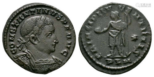 Ancient Roman Imperial Coins - Constantine I (the Great) - Emperor Standing Follis