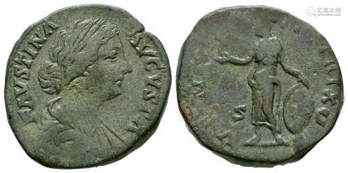 Ancient Roman Imperial Coins - Faustina II - Venus Sestertius