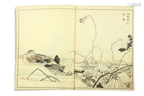 BUNREI AND OTHERS. Five illustrated books, comprising ‘Bunrei gafu’ (Album of pictures by Bunrei),