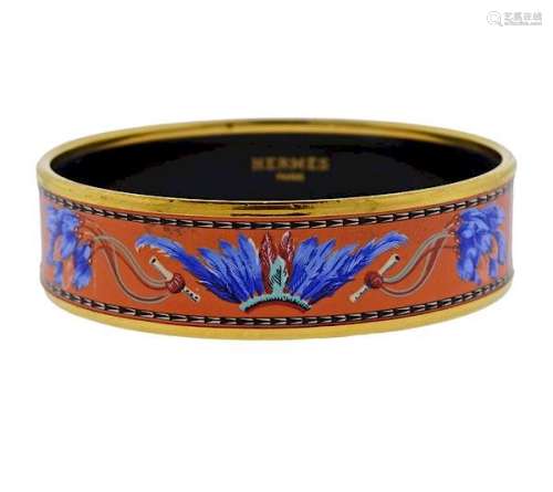 Hermes Enamel Bangle Bracelet