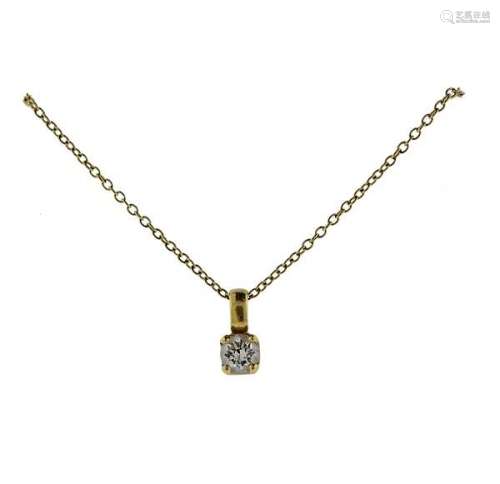 H. Stern 18k Gold Diamond Pendant Necklace