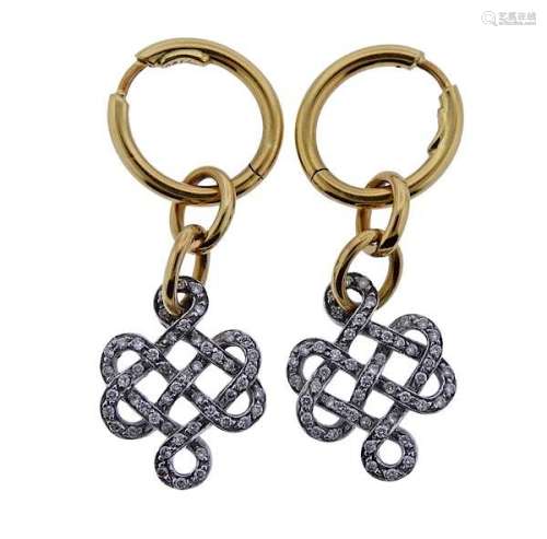 H. Stern 18k Gold Diamond Earrings