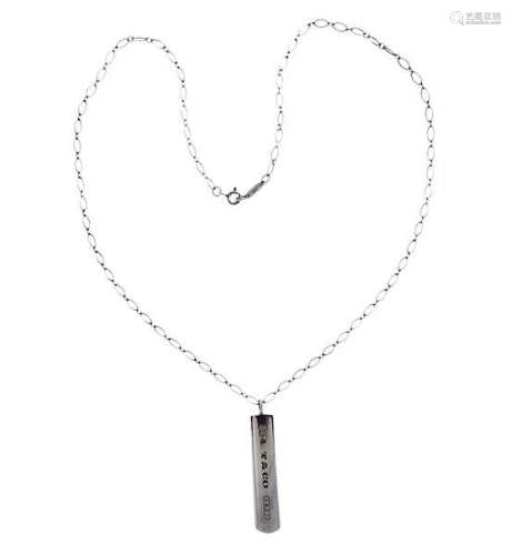 Tiffany & Co 1837 Sterling Silver Pendant Necklace