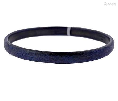 Gurhan Midnight Blackened Silver Bangle Bracelet