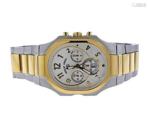 Philip Stein Chronograph Two Tone Steel Quartz Watch