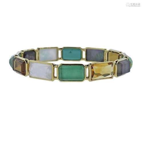 Ippolita Rock Candy Gelato Sailor 12 Stone 18k Gold Bracelet