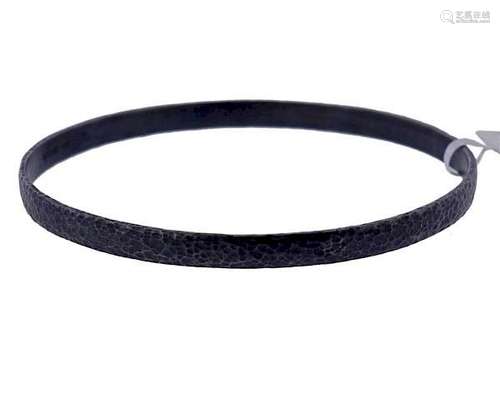 Gurhan Midnight Blackened Silver Bangle Bracelet