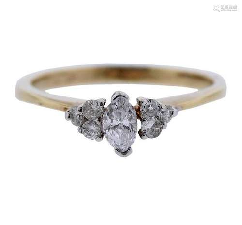 14K Gold Diamond Engagement Ring