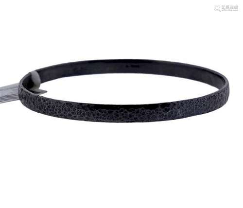 Gurhan Midnight Blackened Silver Bangle Bracelet