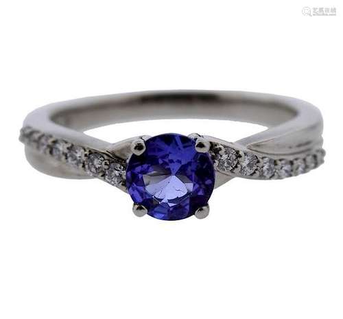 Platinum Diamond Tanzanite Ring