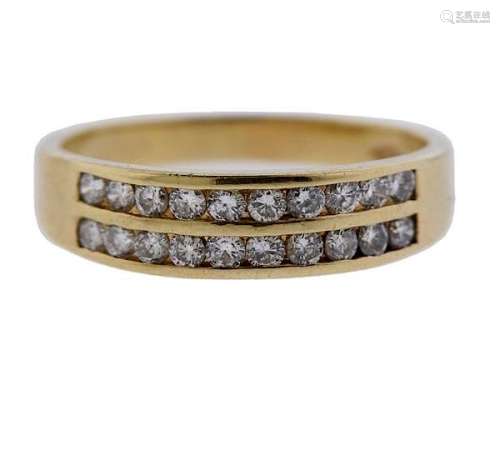 14K Gold Diamond Wedding Band Ring