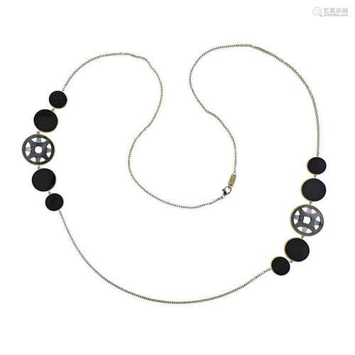 Ippolita Rock Candy Phantom Shell Onyx 18k Gold Necklace