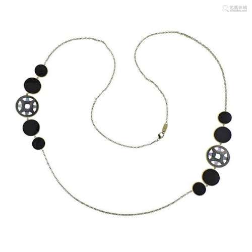 Ippolita Rock Candy Phantom Shell Onyx 18k Gold Necklace