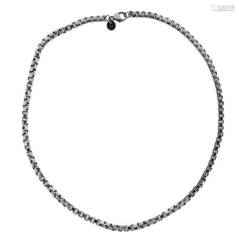 Tiffany & Co Sterling Silver Box Chain Necklace