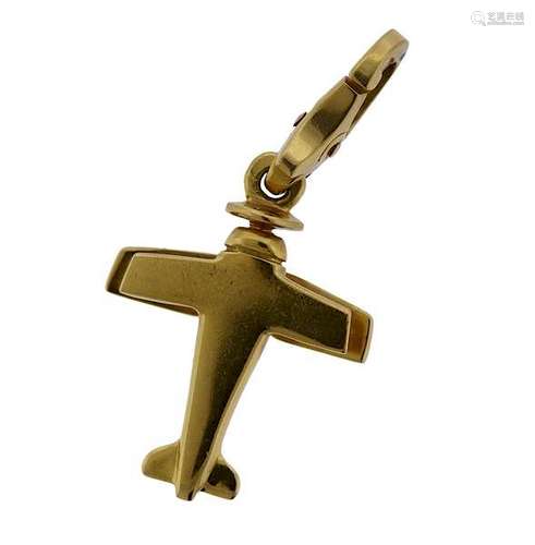 Cartier 18k Gold Plane Charm Pendant