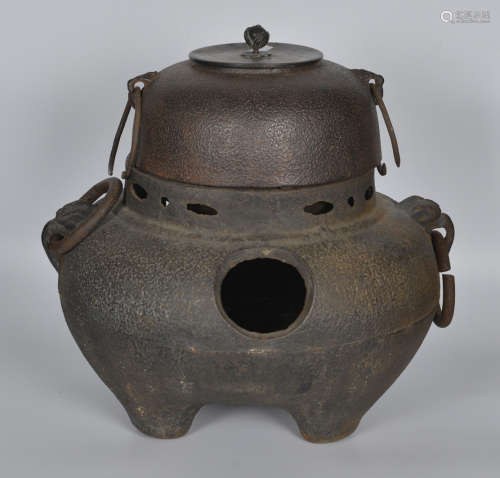20世纪 日本 铁壶及炉一套