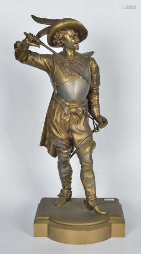19世纪 剑客铜雕摆件