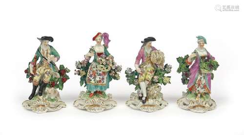 A rare Derby set of the Four Seasons c.1765, model...;