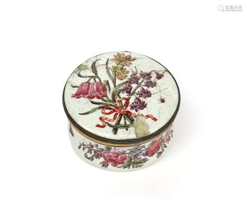 An English enamel snuff box c.1770, probably Birmi...;