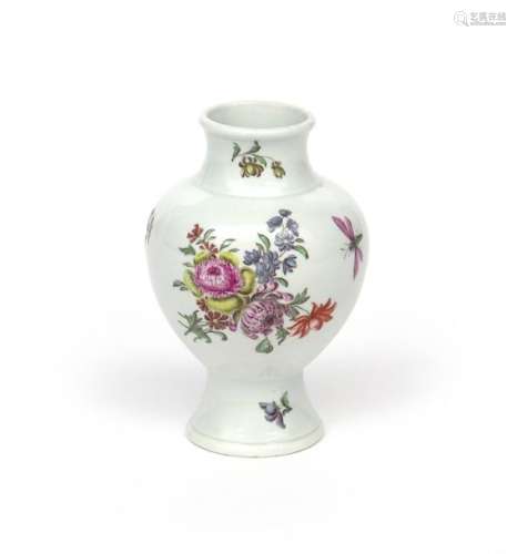 A small Worcester baluster vase c.1758 60, finely ...;