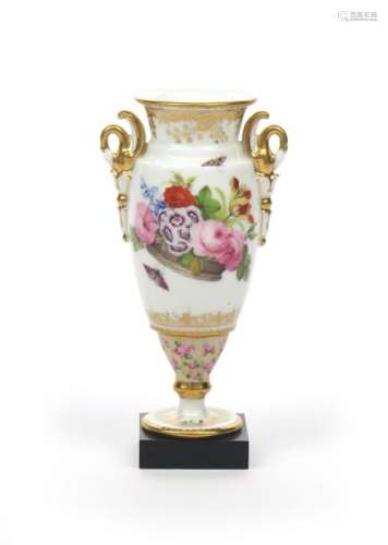 A Nantgarw style vase 19th century, the slender fo...;