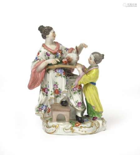 A Meissen chinoiserie figure group 20th century, m...;