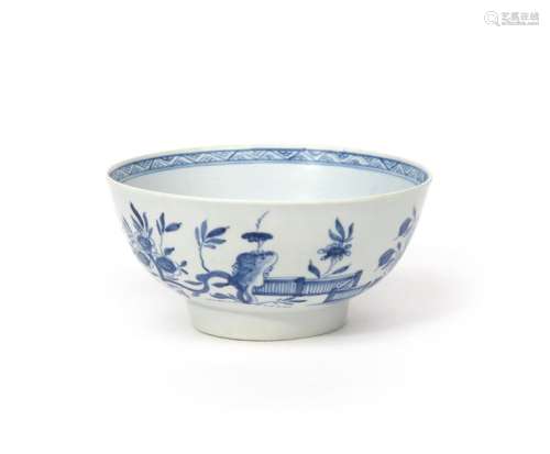 A Worcester blue and white Scratch Cross bowl c.17...;