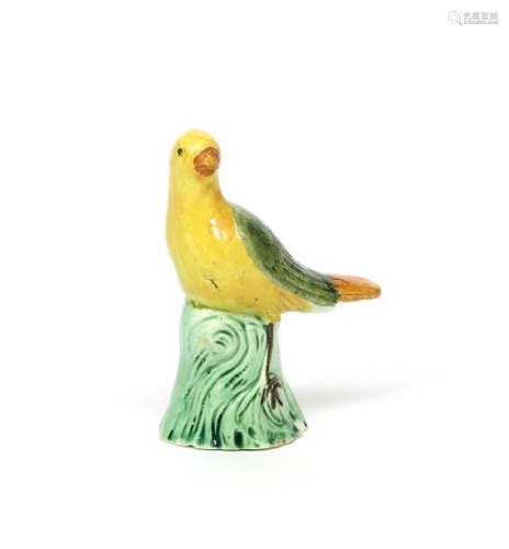 A creamware figure of a bird c.1790 1800, a yellow...;