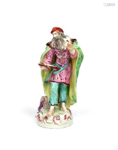 A rare Derby figure of St Philip c.1758 60, probab...;