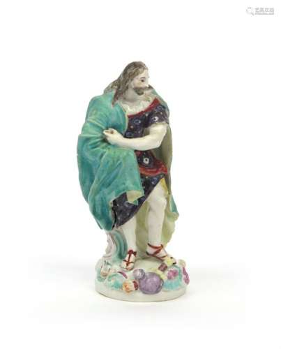 A Derby figure of St Thomas c.1756 58, probably mo...;
