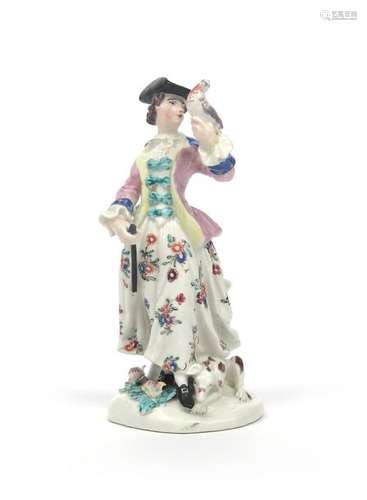 A Bow figure of a lady falconer c.1755 6, after a ...;