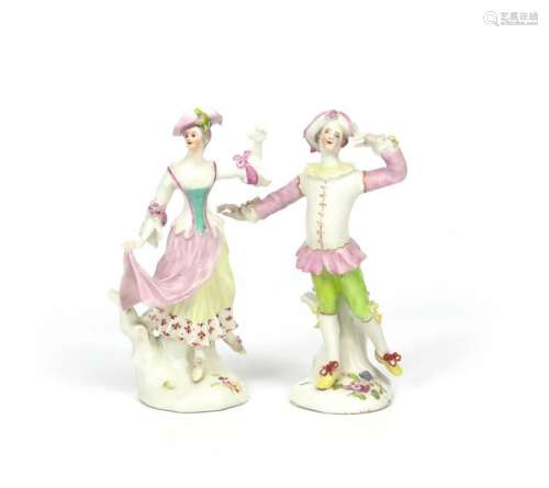 An early pair of Derby figures of dancers c.1755 5...;