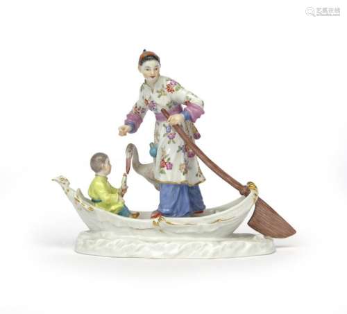 A Meissen chinoiserie figure group 20th century, o...;