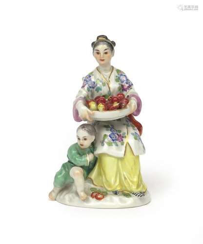 A Meissen chinoiserie figure group 20th century, o...;